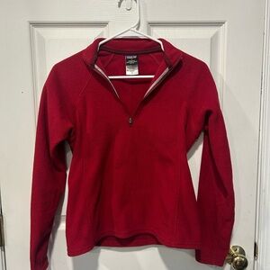 Patagonia Red Fleece Pullover/Quarter Zip Size Small